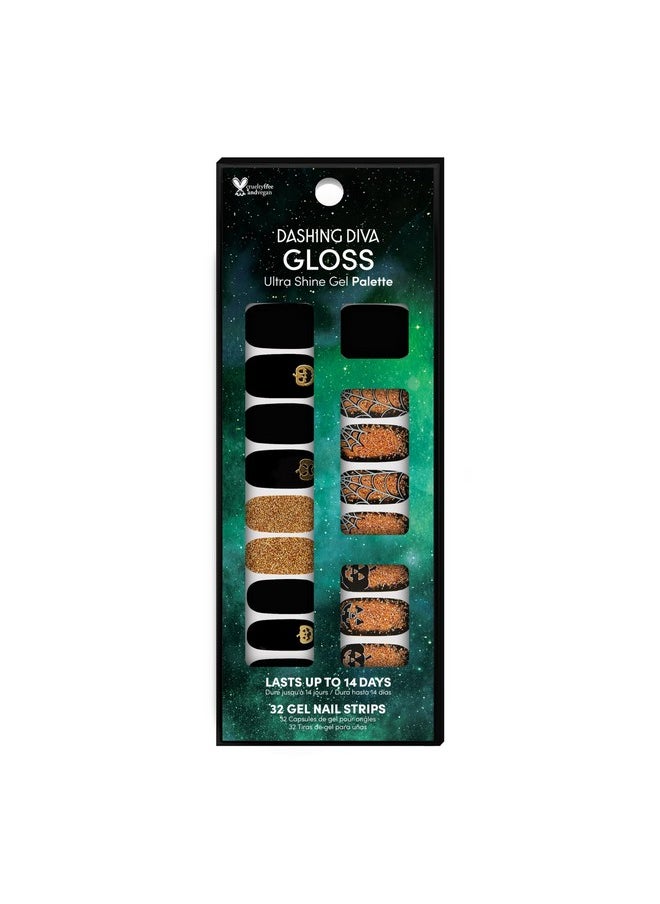 DASHING DIVA Gloss Halloween Nail Strips Twisted Nightmare Uv Free Long Lasting Cute Halloween Gel Nail Stickers Contains 32 Nail Wraps 1 Prep Pad 1 Nail File  - Image 2
