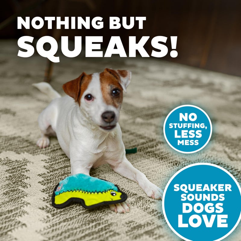 Outward Hound Durablez Minis Stuffing-Free Squeaky Plush Dog Toy for Puppies & Small Dogs - Interactive, Soft Yet Tough, No Mess, Jumbo Squeaker, Long-Lasting Play, Hedgehog - Image 4