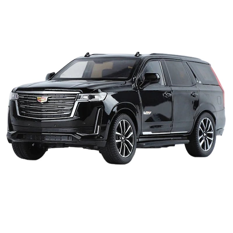 1:24 Cadillac Escalade six-door pull-back sound and light simulation alloy car model