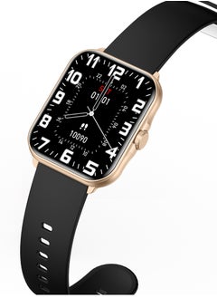 Totulife STORM V BT Calling Smart Watch, Bluetooth Version 5.1, Battery Lithium Polymer Working Time 3 to 5 Days, Charging Time 1.5 to 2 Hours, Multi Language Support, Extra Strap Included – Gold  - Image 1
