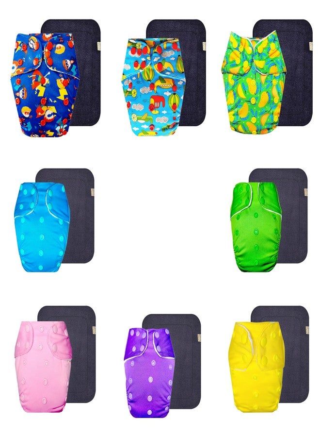 حفاضات دمبلدو القماشية الممتازة مع حشوة سوداء (عبوة من 8 قطع) | ملائمة تمامًا | قابلة لإعادة الاستخدام والغسل | سهلة التنظيف | موثوق بها من قبل الأمهات | من 3 أشهر إلى 3 سنوات | مناسبة للجنسين - Image 1