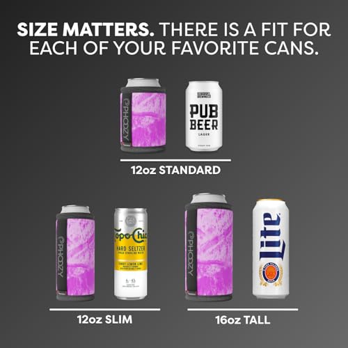 PHOOZY Insulated Can Cooler for Tall 16oz Cans - Patented NASA Insulation Keeps Drinks Cold 10X Longer (Weighs less than 2 ounces) - Keep Your Drinks Cold and Your Hands Warm - Pink - Image 4