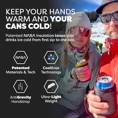 PHOOZY Insulated Can Cooler for Tall 16oz Cans - Patented NASA Insulation Keeps Drinks Cold 10X Longer (Weighs less than 2 ounces) - Keep Your Drinks Cold and Your Hands Warm - Pink - Image 2