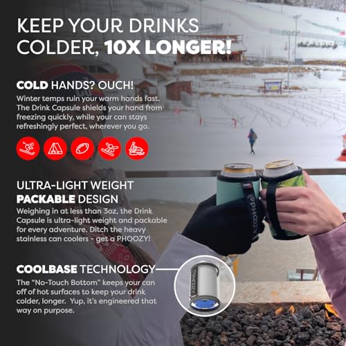 PHOOZY Insulated Can Cooler for Tall 16oz Cans - Patented NASA Insulation Keeps Drinks Cold 10X Longer (Weighs less than 2 ounces) - Keep Your Drinks Cold and Your Hands Warm - Pink - Image 3
