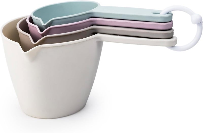 PlasticForte Set of 4 Measuring Scoops - Ladle - Spoon | Assorted Colors - Image 1