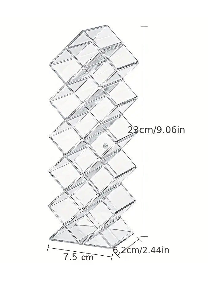 ORiTi 1 قطعة منظم أحمر الشفاه القديم على شكل سمكة قابل للتكديس، برج أحمر الشفاه، حامل تخزين ملمع الشفاه، مثالي لمنظم ملمع الشفاه والمكياج - Image 3