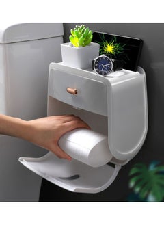 Generic Wall Mounted Double Waterproof Tissue Box with Drawer Duty Dispenser for Kitchen Bathroom Washroom  - Image 3