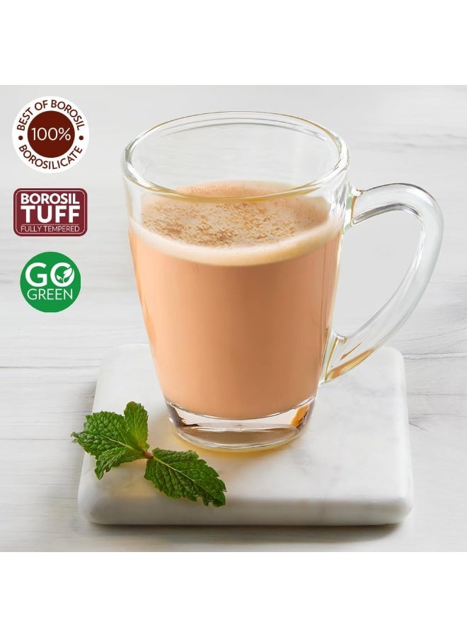 BOROSIL Serene 6 Piece - 195 Ml Tea/Coffee Mug Clear Clear - Image 3