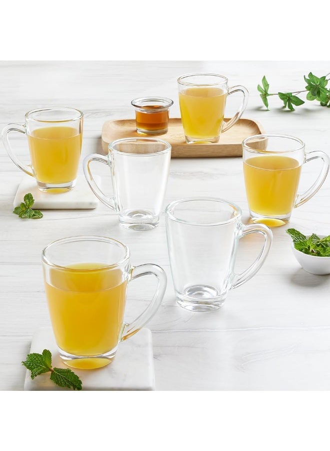 BOROSIL Serene 6 Piece - 195 Ml Tea/Coffee Mug Clear Clear - Image 1