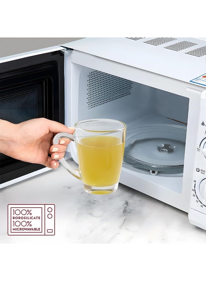 BOROSIL Serene 6 Piece - 195 Ml Tea/Coffee Mug Clear Clear - Image 4