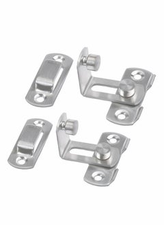 Y&D Stainless Steel Latch, 90 Degree Protect Privacy Security Barn Door Lock, Solid Safety Gate Latches, 2 Pack (Large Degrees Silver)  - Image 3