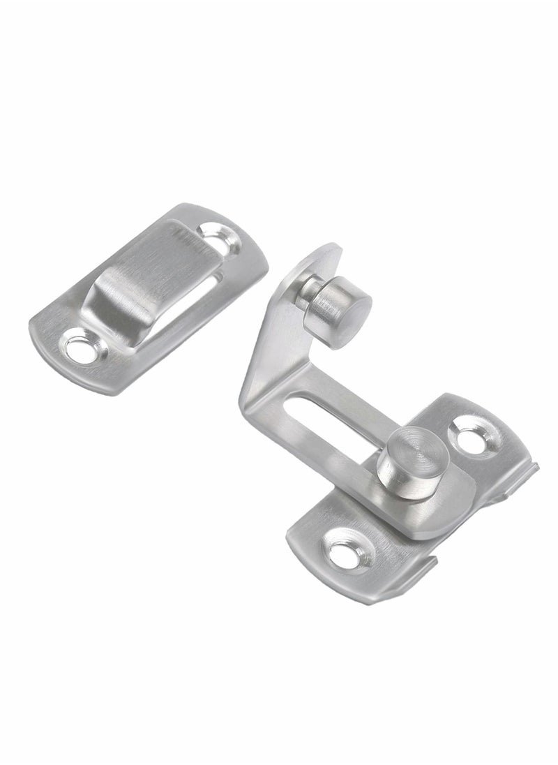 Y&D Stainless Steel Latch, 90 Degree Protect Privacy Security Barn Door Lock, Solid Safety Gate Latches, 2 Pack (Large Degrees Silver)  - Image 5