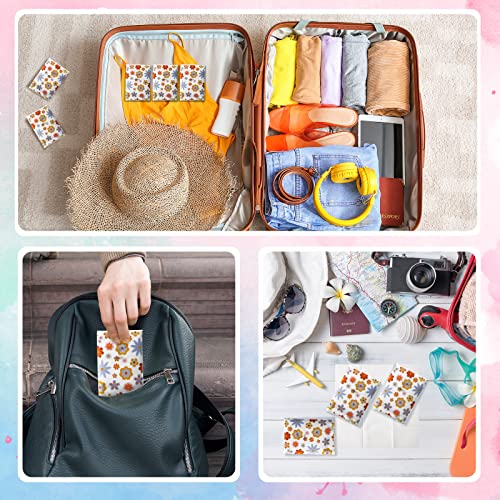 Sinmoe 50 Pack Floral Pocket Tissues Travel Packs Bulk 3 Ply Small Floral Travel Facial Individual Paper Tissues Pocket Size for Wedding Holiday Party Supplies, 7 Sheets Each - Image 5