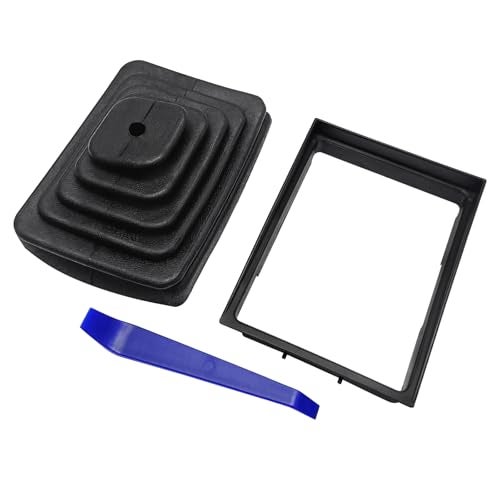 QFISH 53000056 52078558 Shifter Boot and Retainer Bezel Kit Compatible with Jeep Wrangler TJ 19972004 Transmission Shift Bezel Shifter Boot Kit - Image 1