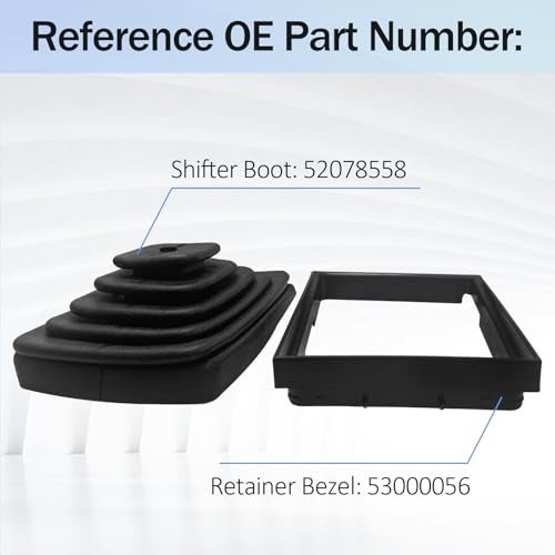 QFISH 53000056 52078558 Shifter Boot and Retainer Bezel Kit Compatible with Jeep Wrangler TJ 19972004 Transmission Shift Bezel Shifter Boot Kit - Image 3