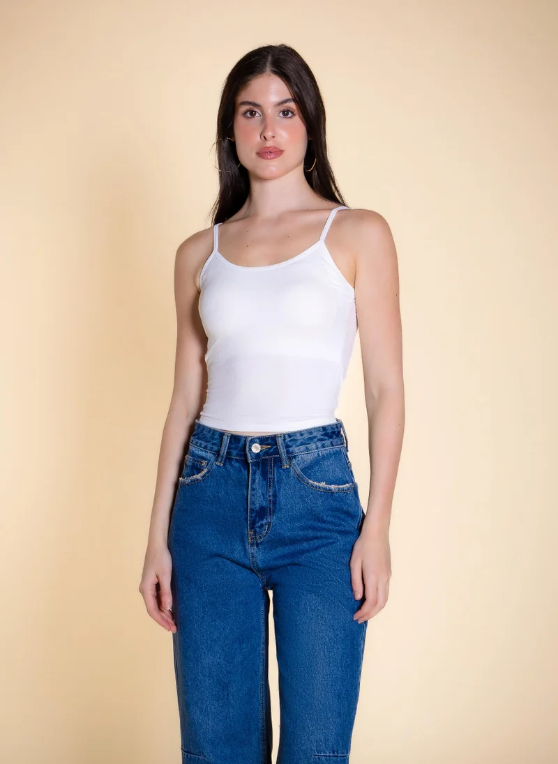 SHAPES FINE STRAP PADDED TANK TOP