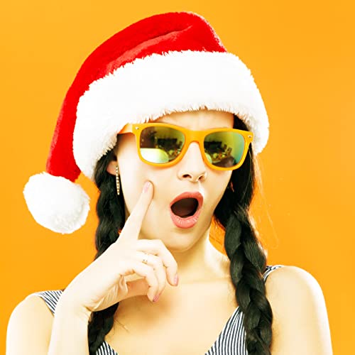 Fsmiling Orange Sunglasses Bulk Adult Party Sunglasses 80s Shades Pack for Halloween UV400 Protection-10Pack - Image 2
