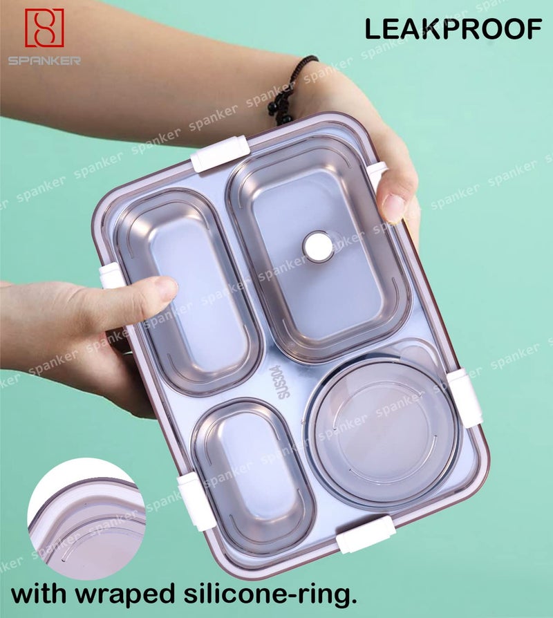 Spanker Magna Large Lunch Box Thermal Stainless Steel Insulation Box Tableware Set Portable Lunch Containers for Kid Adult Student Children Keep Food 1000 ML Light Blue - Image 5