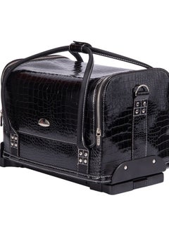 SUNRISE Makeup Case On Wheels Travel Black Suitcase Folding Rolling Luggage Makeup Trolley  - Image 3