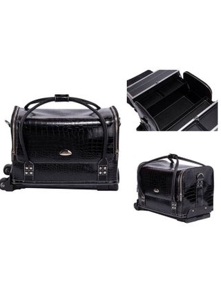 Makeup Case On Wheels Travel Black Suitcase Folding Rolling Luggage Makeup Trolley - pzsku/Z92CD69C8C841FD922516Z/45/_/1674115048/ecfe0375-85d9-4bef-9d82-cc7ecf7d14dc