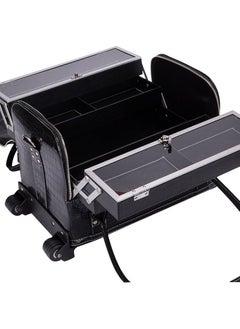 SUNRISE Makeup Case On Wheels Travel Black Suitcase Folding Rolling Luggage Makeup Trolley  - Image 5