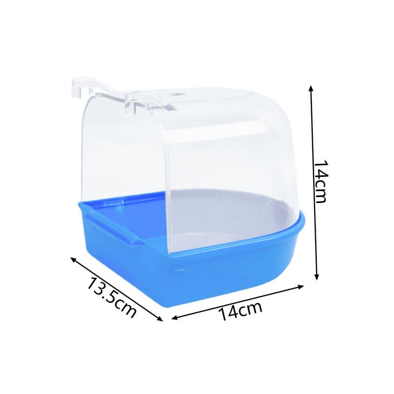 Bird Bath Cage Small Bathtub with Hook Bath Hanging Cage Bathroom Caged Accessories Supplies for Bird Cages with Hooks Bird Bath Hanging Bath Parrots Shower - Image 2