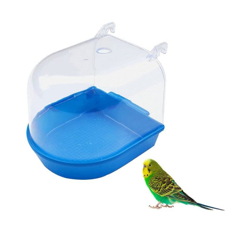 Bird Bath Cage Small Bathtub with Hook Bath Hanging Cage Bathroom Caged Accessories Supplies for Bird Cages with Hooks Bird Bath Hanging Bath Parrots Shower - Image 1