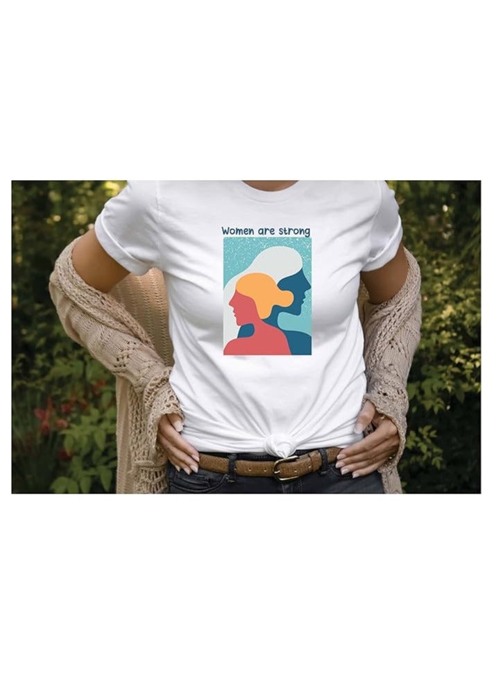 برينت شوب فور مي تي شيرت مطبوع برقبة دائرية لعيد المرأة للنساء والفتيات لإظهار هدية تمكين المرأة هدية للأخت هدية للأم هدية للزوجة هدية لصديقة - Image 5