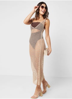 Ginger Crochet V Neck Beach Dress  - Image 1