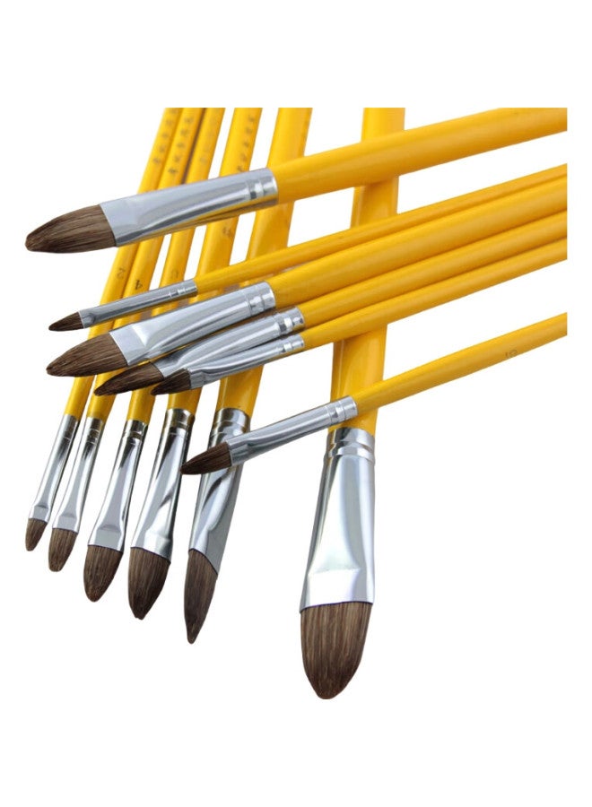For Shine Fenshang Wolf Hair Round Tip Gouache Brush, Oil Painting Brush, Acrylic Painting Brush, Student Art Paint Brush, Hb1502, Single No. 6-Piece Set - Image 1