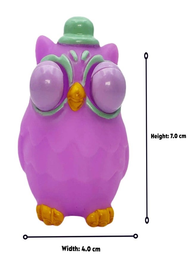 Buko Cute Owl Shaped Decompression Fidget Toy with Popping Eyes - Stress Relief Gadget for Kids and Adults (Purple Owl) - Image 3