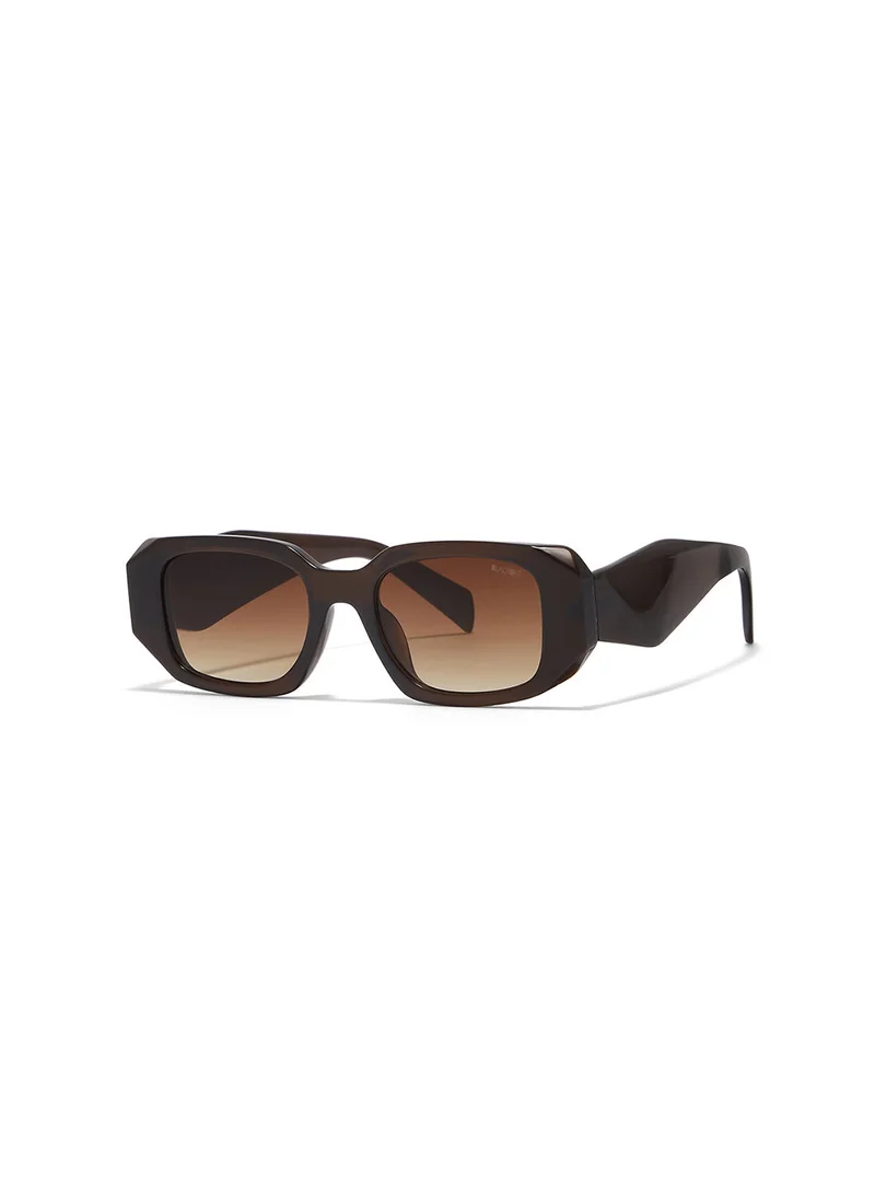 Blackout Delta,Women Sunglasses, Rectangle Sunglasses, UV Protection: UV400 (Brown,Brown)