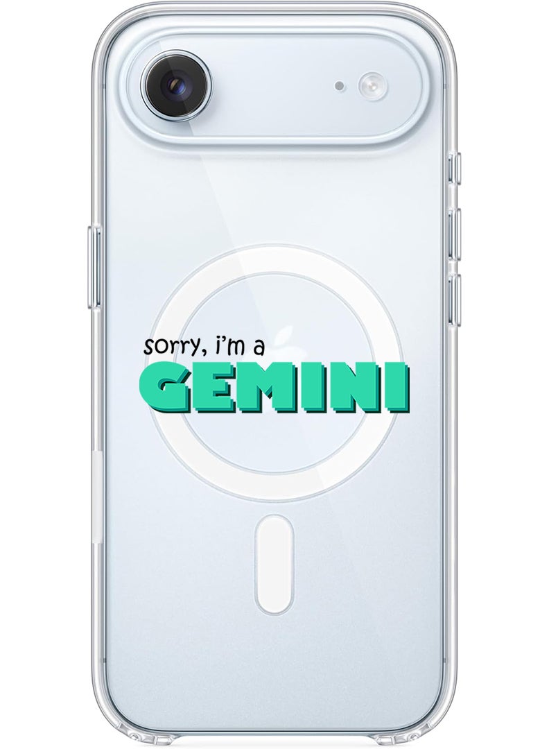 Theodor Magnetic Case for Apple iPhone 17 Air Compatible with MagSafe Wireless Charging, Shockproof Phone Bumper Cover - Gemini - Black - Image 1