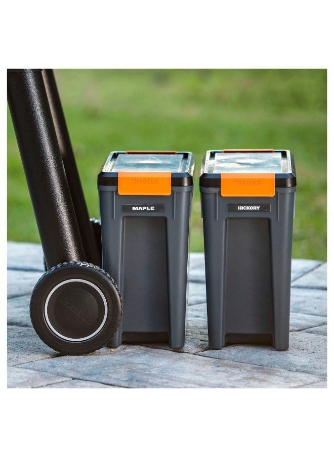 TRAEGER - Stay Dry Pellet Bin, Wood Pellet Storage with Locking Lid, Black - Image 1