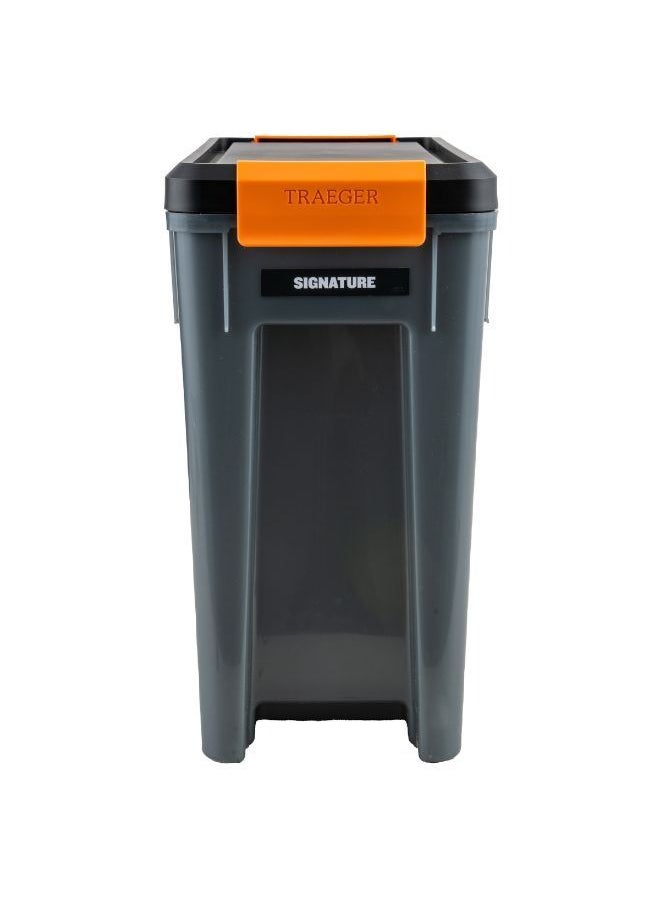 TRAEGER - Stay Dry Pellet Bin, Wood Pellet Storage with Locking Lid, Black - Image 1