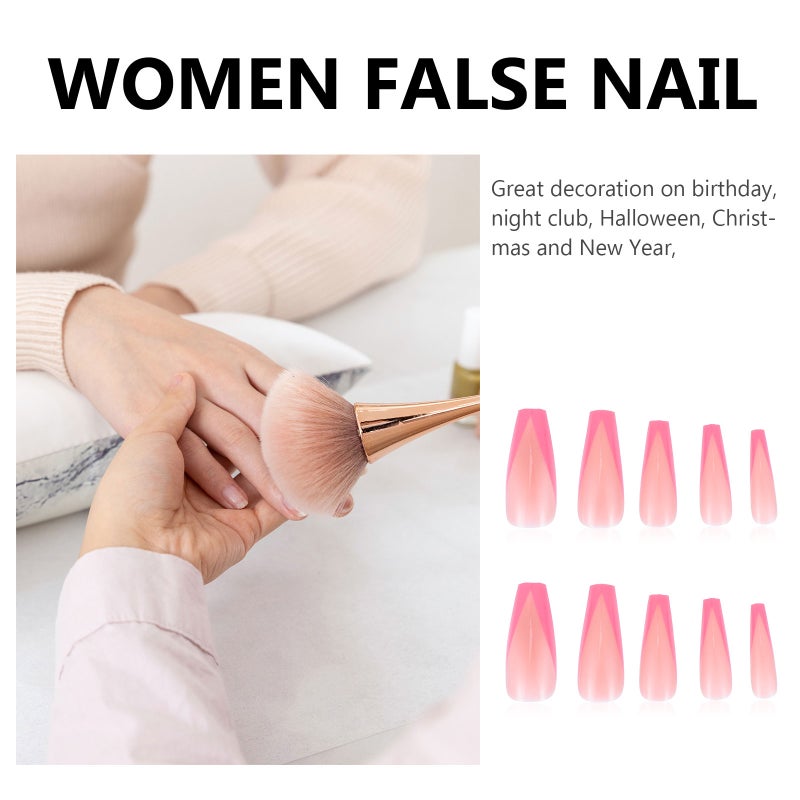 2 sets/48pcs on Nails False Nails Ballerina Coffin Fake Nail - Image 2