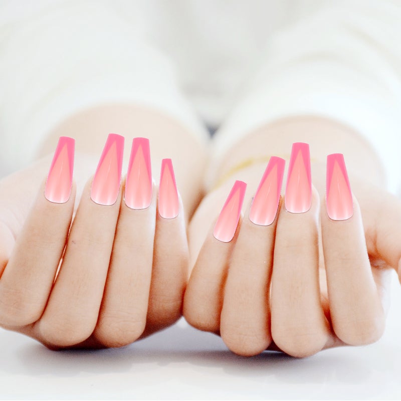 2 sets/48pcs on Nails False Nails Ballerina Coffin Fake Nail - Image 1