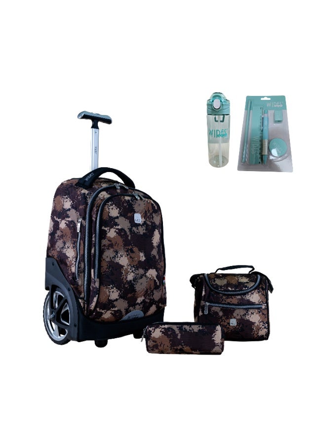 Wires WIRES Big wheels trolley 19" with lunch bag and pencil case  - Image 1