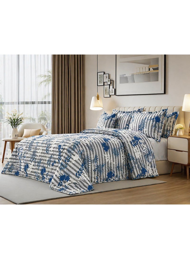 MingLi Luxury 6-Piece Double Bedding Set – Soft Summer Comforter 250×230 cm – Elegant Floral Design with Bedsheet and Pillowcases – Cool, Breathable Fabric for a Comfortable Sleep - Image 2
