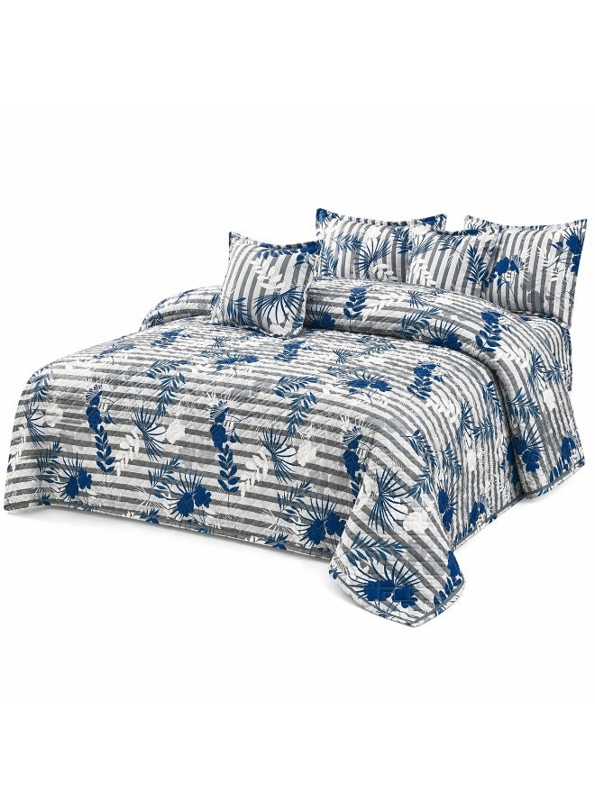MingLi Luxury 6-Piece Double Bedding Set – Soft Summer Comforter 250×230 cm – Elegant Floral Design with Bedsheet and Pillowcases – Cool, Breathable Fabric for a Comfortable Sleep - Image 4