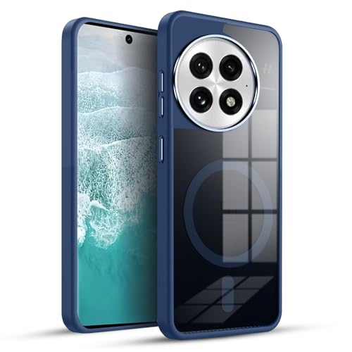 KARWAN Translucent Hybrid Back Case Cover Compatible with Oneplus 13R Shockproof Case with Camera Protection, N52 Magnet Cover Case with Magnetic MagEaze Wireless Charging Cover (Blue) - Image 1