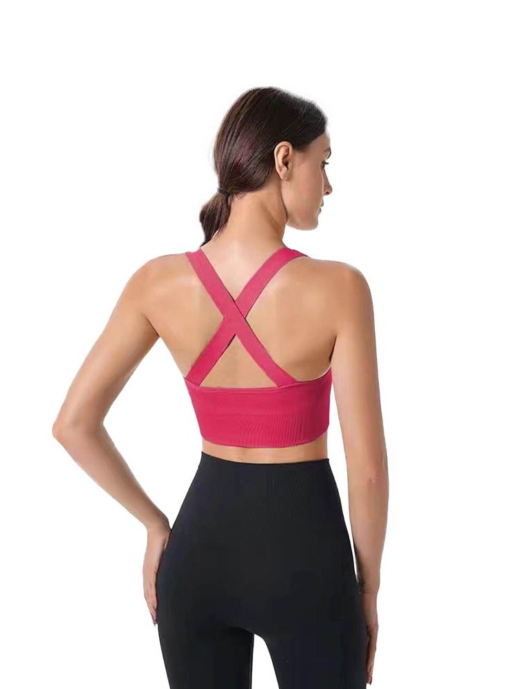 Pink Blouse-Style Sports Bra  - Image 3