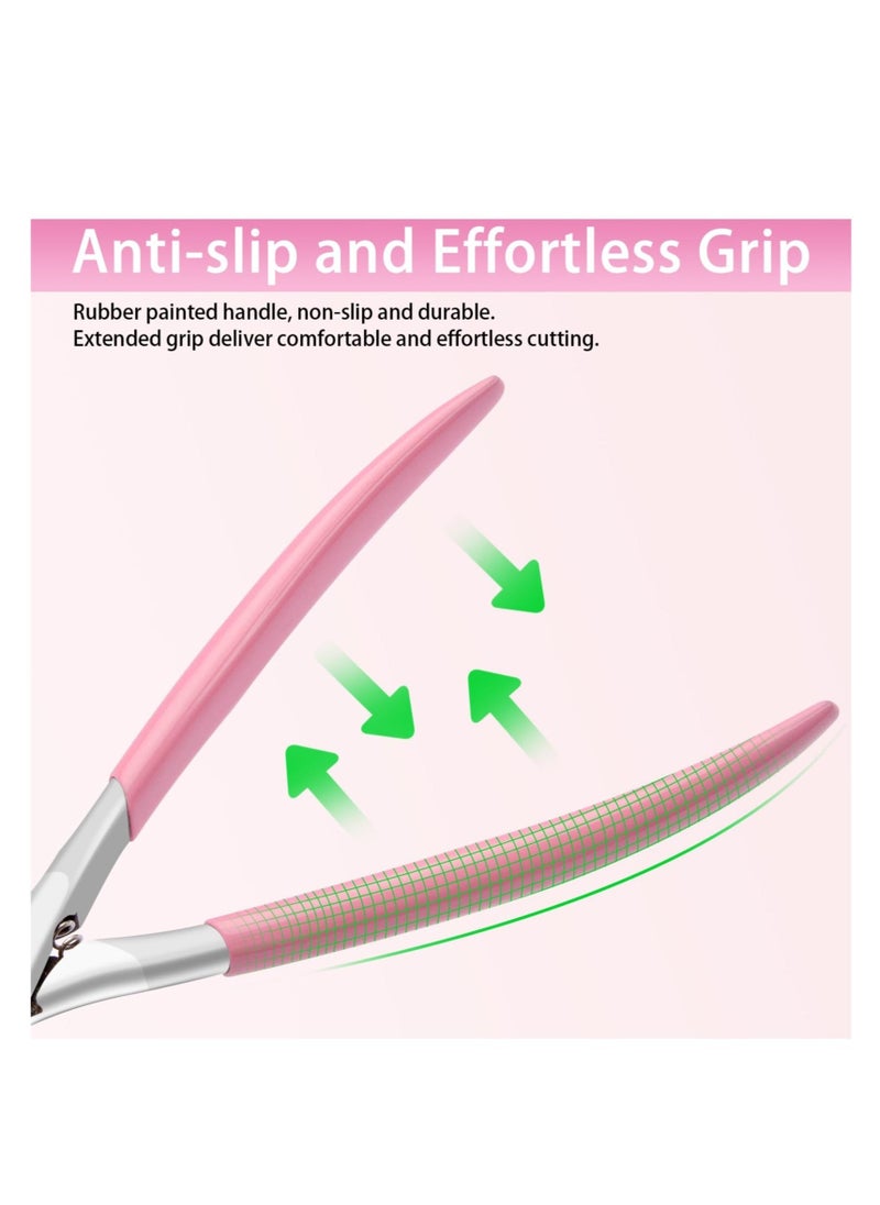 Generic Cuticle Trimmer, Professional Cuticle Nippers with Anti-Slip Silicon Handle, Spring Action Cuticle Cutter, Suitable for Expert Manicures, Precision Cuticle Cutters Premium Cuticle Tool (Pink)  - Image 4