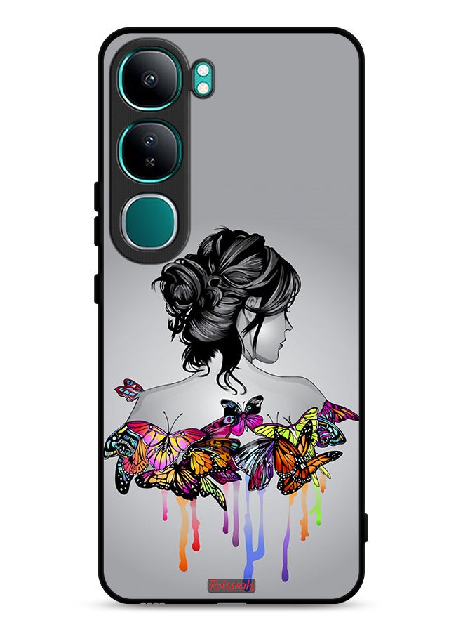 Tolwak vivo Y300 5G Protective Case Cover Butterflies And Girl Abstract Art - Image 1