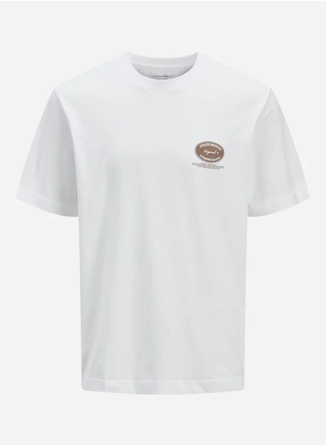 جاك اند جونز Graphic Print Crew Neck T-Shirt