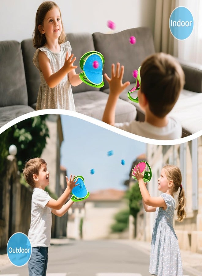 WATUDOU Toss and Catch Ball Game Set, Outdoor Toys for 3 4 5 6 7 8 9 Year Old Kids Family, Pop Pass Catch Balls Backyard Game for Beach Park Camping Pool, Catch Ball Toys Game Birthday Gifts for Boys Girls - Image 3