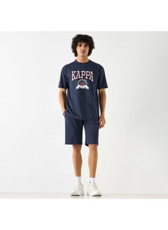 Kappa Kappa Logo Embroidered Shorts with Drawstring Closure and Pockets  - Image 2