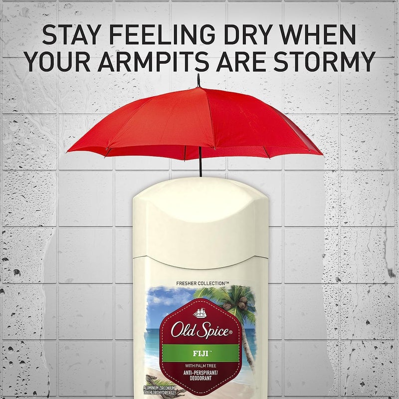 Old Spice مجموعة أولد سبايس المنعشة مزيل العرق للرجال، رائحة فيجي - 3.4 أونصة - Image 3