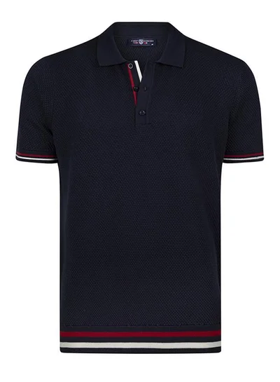 JIMMY SANDERS Tricot 100% Cotton Polo Shirt Short Sleeve