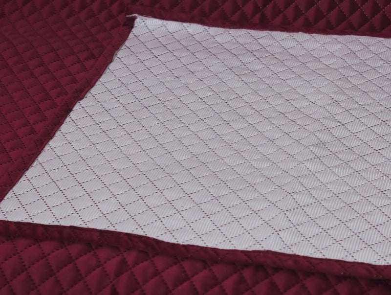 Nendle Latest Quilted Velvet Universal Protector Sofa Cover 3 Seater and 2 Seater|Sofa Cover L Shape 5 Seater Velvet for Living Room with Handle Cover (Maroon, Pack of 2) - Image 4